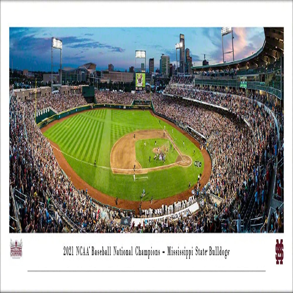 2021 College World Series Champions - Mississippi State- Unframed 40 x 13.5 Poster by Blakeway Panoramas