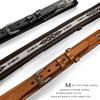 10570 Genuine Full Grain Leather Southwestern Woven Diamond Pattern Cloth Ranger Belt (Tan, 36) view 3
