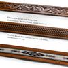 10571 Genuine Full Grain Leather Basketweave Tooled Engraved Western Ranger Belt (Tan, 38) view 2