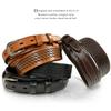 10571 Genuine Full Grain Leather Basketweave Tooled Engraved Western Ranger Belt (Tan, 38) view 3