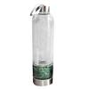 NineFit Basics Natural Crystal Quartz Gravel Gemstone Healing Glass Energy Elixir Water Drink Bottle with Rose Gravel Stone, Aventurine Quartz, 400ml view 1