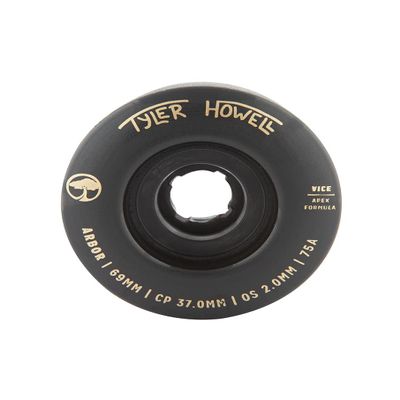 Arbor Skateboards Vice Tyler Howell 75a Longboard Wheels - Black - 69mm