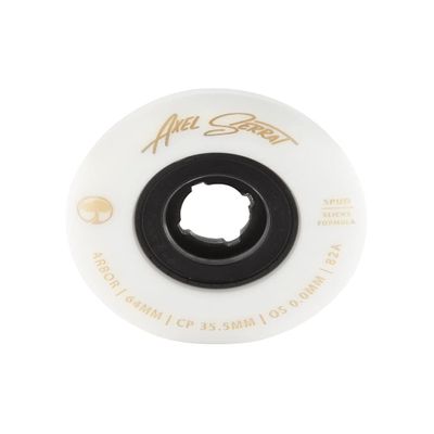 Arbor Skateboards Arbor Spud Axel Serrat 82a Longboard Wheels - White - 64mm