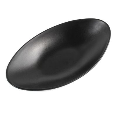 Azure Zone, A5 Melamine Ship Jewelry Trinket Tray Dish Organizer Ring Holder for Food Safe Dishware Decorative Frosted Black