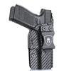 WARRIORLAND IWB Carbon Fiber Kydex Holster, Compatible with Glock 17 19 19X 44 45 Gen 3 4 5 & Glock 23 32 Gen 3 4 Pistol, Inside Waistband Concealed Carry, Adj. Cant & Retention view 1