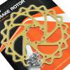 Alligator Brake iWAVE MTB Road Bike Disc Brake Rotor 160mm, 2PCS, Ti Gold, AR2405 view 4
