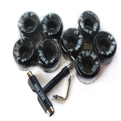 Atom Skates Outdoor Quad Roller Wheels 8 Wheels Atom Pulse Lite 62x33 Black Bundle with Tool Invalid color 8 wheels + Tool