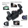 ToopMount 4x33 Scope Tactical Optics Red & Green 1/4 MOA Half Mil Dot Reticle Illuminated Adjustable Optics Fully Multi-Coated Sight Scope with Picatinny Rail Mount view 4