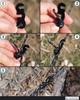 Rope Tensioner Aluminum Alloy Camping Tent Guyline Cord Adjuster Camping of Gear for Camping, Hiking, Backpacking Ultralight Tent Stakes Guy Lines (Black, 40 Pack) view 3