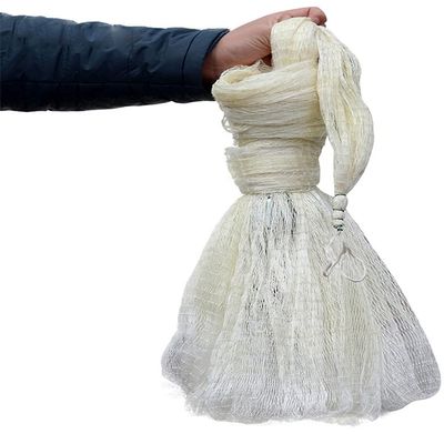 Lawaia Throw Nets for Fishing Bait White Nylon Thread Iron Steel Sinking Hand Throwing Fishing Net Old Traditional Landing Net Fish Small Mesh,Radius 2.5m (Multifilament - 2.5m)