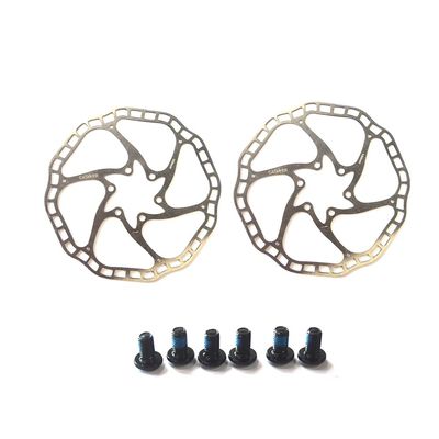 CATAZER lightweight Bicycle Hydraulic Disc Brake Rotors MTB Road Racing Bike Brake Disc Rotors 160mm 44mm 6 Bolts (2 pcs)