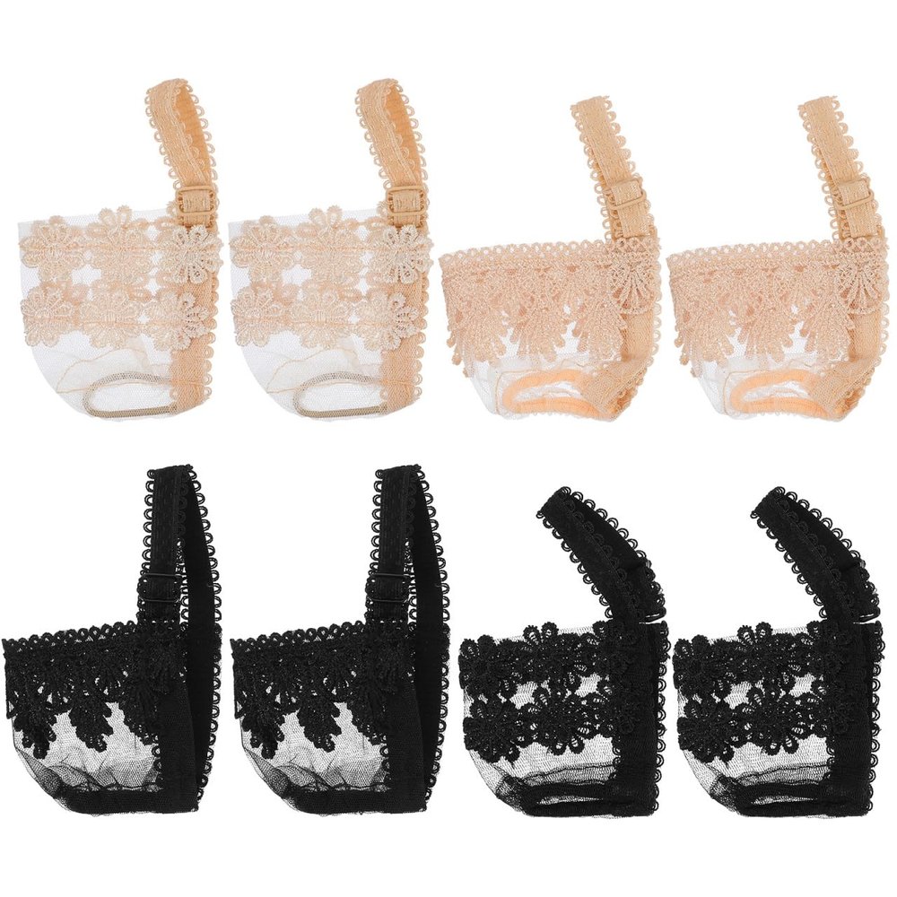 Healifty 4 Pairs Lace Shoe Straps for High Heels, Anti-Slip Sheel Loose Shoe Straps Detachable Elastic Boot Laces for Women