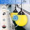 VEITHI 1 Pack 15 x 18 in Yellow Mooring Buoy Boat Buoy Balls Anchor Buoy Float Round Boat Fenders,Vinyl Inflatable Anchor Ball for Boat with Pump,Large Dock Bumpers for Lake/Anchoring/Marker view 3