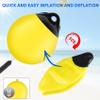 VEITHI 1 Pack 15 x 18 in Yellow Mooring Buoy Boat Buoy Balls Anchor Buoy Float Round Boat Fenders,Vinyl Inflatable Anchor Ball for Boat with Pump,Large Dock Bumpers for Lake/Anchoring/Marker view 4