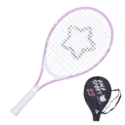 AMA SPORT Kids Tennis Racket for Junior Toddlers Starter Kit 17-25" for Girl Pink and Boy Yellow with 420D Nylon Shoulder Strap Bag