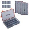RUNCL Fishing Tackle Box, Waterproof Airtight Stowaway, 3600/3700 Tray Tackle Box with Adjustable Dividers, Plastic Storage Organizer (4pcs 3700) view 1