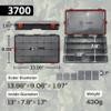 RUNCL Fishing Tackle Box, Waterproof Airtight Stowaway, 3600/3700 Tray Tackle Box with Adjustable Dividers, Plastic Storage Organizer (4pcs 3700) view 2