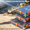 RUNCL Fishing Tackle Box, Waterproof Airtight Stowaway, 3600/3700 Tray Tackle Box with Adjustable Dividers, Plastic Storage Organizer (4pcs 3700) view 3