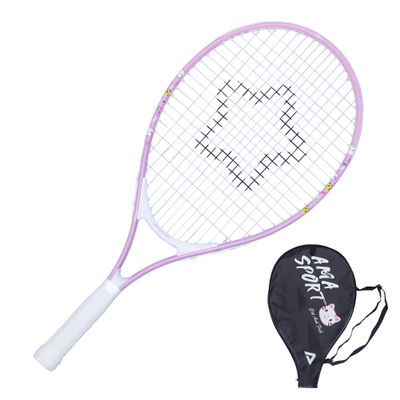 AMA SPORT Kids Tennis Racket for Junior Toddlers Starter Kit 17-21" for Girl Pink and Boy Yellow with 420D Nylon Shoulder Strap Bag (Pink, 25)