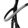 HORZE Highbury Anatomical Crystal Dressage Bridle - Black - Pony view 4
