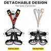 HandAcc Climbing Seat Belts, Professional Thicken Full Body Large Size Safety Climbing Belt, Climbing Gear for Caving Rock Climbing Tree Climbing Fire Rescuing Rappelling Equipment view 2