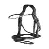 HORZE Somerset Fancy Show Bridle - Black - Pony view 3