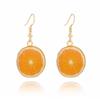 1pair Fruits Earrings Fruit Ear Stud Funny Cute Earrings Orange Drops Dangle for Women view 1