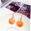 1pair Fruits Earrings Fruit Ear Stud Funny Cute Earrings Orange Drops Dangle for Women view 2