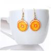 1pair Fruits Earrings Fruit Ear Stud Funny Cute Earrings Orange Drops Dangle for Women view 4
