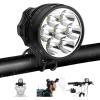 Weihao Bike Lights for Night Riding, Waterproof Bicycle Headlight, Super Bright 10500 Lumen 7 LED Bike Headlight, 9600mAh Bicycle Front Light, Rechargeable Headlamp Flashlight for Camping Outdoor view 1