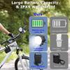 Weihao Bike Lights for Night Riding, Waterproof Bicycle Headlight, Super Bright 10500 Lumen 7 LED Bike Headlight, 9600mAh Bicycle Front Light, Rechargeable Headlamp Flashlight for Camping Outdoor view 2