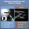 Weihao Bike Lights for Night Riding, Waterproof Bicycle Headlight, Super Bright 10500 Lumen 7 LED Bike Headlight, 9600mAh Bicycle Front Light, Rechargeable Headlamp Flashlight for Camping Outdoor view 3