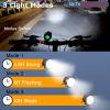 Weihao Bike Lights for Night Riding, Waterproof Bicycle Headlight, Super Bright 10500 Lumen 7 LED Bike Headlight, 9600mAh Bicycle Front Light, Rechargeable Headlamp Flashlight for Camping Outdoor view 4