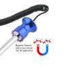 Cosmos Gym Weight Stack Pin Universal Replacement Selector Lock Pin Detent Hitch Pin, Tensile 3/8" Dia. & 4" Locking Space with Lanyard, for Gym Equipment Machine Weight Plate (Blue Knob) view 3