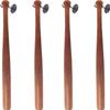 ROYHOO 4PCS Baseball Bat Display Holders - Multipurpose Sturdy Wall Mounted Rack for Memorabilia - Hooks for Softball - Black Hanger view 3