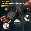 FREETOO Workout Gloves for Men, [Full Palm Protection] [Ultra Ventilated] Weight Lifting Gloves with Cushion Pads and Silicone Grip Gym Gloves Sturdy Training Gloves for Exercise Fitness view 4