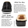 EVGLOW Mens Slippers Plantar Fasciitis with Arch Support Suede Leather Orthopedic Male Slippers Orthotic House Non Slip Diabetic Adjustable Indoor Outdoor Foot Pain Relief Christmas All Black Size 8 view 3