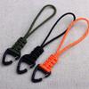 AKOAK 3 Pcs Umbrella Cord Key Bracelet Clasp Hand Woven Triangle Clasp Umbrella Cord Outdoor Anti-Drop Electric Rope and Metal Hook for Water Bottle Knife Key Backpack Fixed Pram Hook view 1