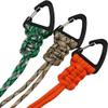 AKOAK 3 Pcs Umbrella Cord Key Bracelet Clasp Hand Woven Triangle Clasp Umbrella Cord Outdoor Anti-Drop Electric Rope and Metal Hook for Water Bottle Knife Key Backpack Fixed Pram Hook view 2