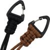 AKOAK 3 Pcs Umbrella Cord Key Bracelet Clasp Hand Woven Triangle Clasp Umbrella Cord Outdoor Anti-Drop Electric Rope and Metal Hook for Water Bottle Knife Key Backpack Fixed Pram Hook view 3