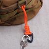 AKOAK 3 Pcs Umbrella Cord Key Bracelet Clasp Hand Woven Triangle Clasp Umbrella Cord Outdoor Anti-Drop Electric Rope and Metal Hook for Water Bottle Knife Key Backpack Fixed Pram Hook view 4