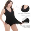 Womens Tank Top Camisoles with Premium Cotton Italian Design - Trimmed with Flower Lace on Neckline (921-Black, XXL) view 3