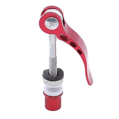 Bicycle Accessories Bicycle Quick Release Aluminium Bike Seat Post Clamp Seatpost Mountain Bike Seat Tube Clamp Bike Parts (Color : Red)