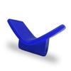 COLOFULWAY 3" Boat Trailer Y Bow Stop, Poly Marine V Bow Stop fits 3" Bracket with 1/2" Shaft (Blue) view 1