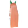 osseoca Orange Straight Long Synthetic Hair Anime Halloween Carnival Comic Exhibition Cosplay Hair Natural Ombre Wigs with Bangs (Hair+ear+tail+hairnet) view 2