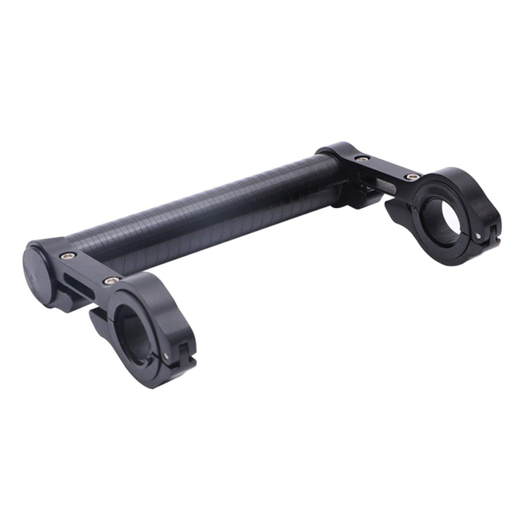 SJHY Bicycle Accessories Bike Handlebar Extender,Carbon Bicycle Speedometer Extender Mount Alloy Headlight Extension Mount Holder Bike Accessories Bike Parts (Color : Black)