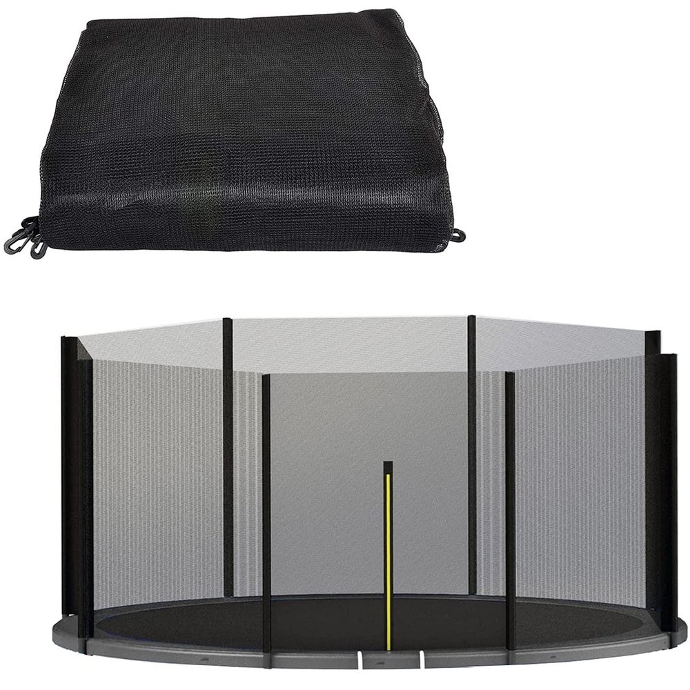 XXJJ Trampoline Replacement Safety Enclousure Net for Straight Poles Round Frame Trampolines (Net Only), Trampoline Accessories,13ft 8 Poles