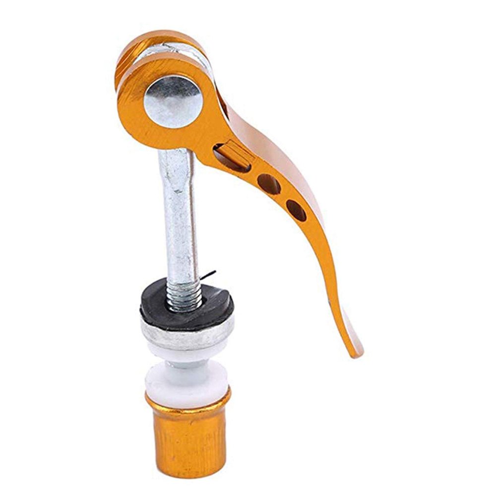 Bicycle Accessories Bicycle Quick Release Aluminium Bike Seat Post Clamp Seatpost Mountain Bike Seat Tube Clamp Bike Parts (Color : Yellow)
