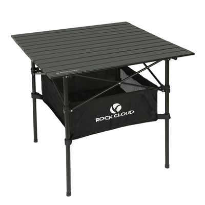 ROCK CLOUD Portable Camping Table Aluminum Folding Camp Table Lightweight Outdoor for Camping Hiking Picnic Backpacking, 28 x 28