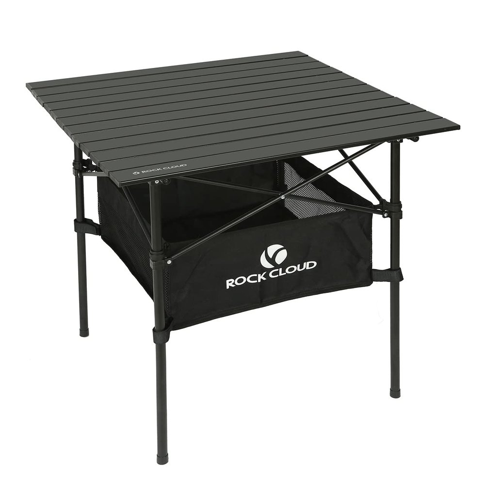 ROCK CLOUD Portable Camping Table Aluminum Folding Camp Table Lightweight Outdoor for Camping Hiking Picnic Backpacking, 28 x 28